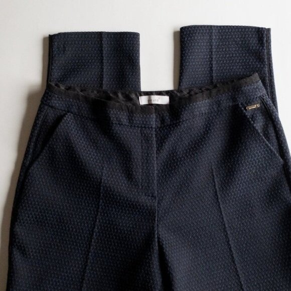 Per Una Dress Pants Black and Blue Diamond Pattern Womens Size 10 Contemporary - Picture 3 of 8